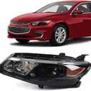 FIONE - For Chevy Malibu Headlight Assembly 2016-2018 Replacement Halogen Headlamp Projector Left Driver Side 84585119 GM2502426