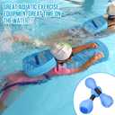 Luismia 3 in 1 Swim Kickboard Kids Water Aerobics Equipment Swim Belt High Density EVA Foam Swim Dumbbell Aquatic Aerobics Set for Children to Adults (Blue)