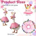 Happy Birthday Porch Goose Outfits, 17" 23" Goose Clothes Hat Tutu | Collar