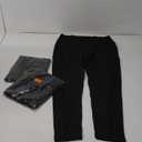 3 Pack Plus Size Leggings with Pockets for Women - High Waisted Tummy Control Spandex Soft Black Workout Yoga Pants (XX-Large)