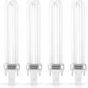 IMIKEYA 4pcs Nail Dryer Lamp Bulbs Tube Replacement 9W 365nm UV Bulb Light Bulb for Nail Art Gel Curing Drying Light Manicure Tool for DIY Lamp Light