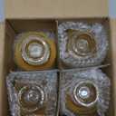 Woho Gold Candle Stick Candle Holder Set of 8, Votive Candle Holders for Wedding Party Table, Ribbed Glass Taper Candle Holders for Birthday Christmas Decor