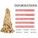 French Curl Braiding Hair 24 Inch Loose Wavy 8Pack Bouncy Curly Braiding Hair Extensions 75g/Pack #24 Blonde French Curl Synthetic Hair Extensions (#24,8pack,24 inch)
