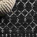 JONATHAN Y Boho Vintage Diamond Black/Ivory Square Area Rug 3X3 ft, Moroccan Hype for Living Room, Bedroom, Kitchen, Office, Easy-Cleaning, High Traffic, Pet-Friendly, Non-Shedding (MOH101D-3SQ)