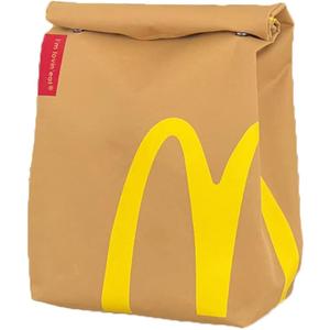 Classic Funny Retro Paper Bag Large Capacity Backpack Cute Personalized Shoulder Crossbody Canvas Backpack Notebook