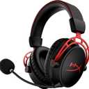 HyperX Cloud Alpha Wireless - Gaming Headset for PC, 300-hour battery life, DTS Headphone:X Spatial Audio, Memory foam, Dual Chamber Drivers, Noise-canceling mic, Durable aluminum frame, Red