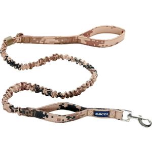 AUROTH Heavy Duty Dog Leash - Bungee, No Pull for Shock Absorption, Desert Camo for Medium Large Breeds, 6FT, 2 Padded Handles