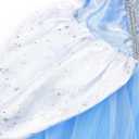 TYHTYM Deluxe Princess Costumes Little Girls Dress Kids Fancy Gown Cosplay Halloween Party 2-11T (Blue)