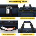 Gym Bag 22 inch Sport Duffle Bag for Men, Navy Blue | 55L, Large Capacity, Multi Pockets, Weekender, Travel, 22"×12"×13"