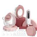 Momcozy Breast Pump V2 Pro Ultra-Lightweight, Hands-Free & Portable Wearable Pump with Upgraded Integrated DoubleFit Flange, Quiet & Leak-Proof Electric Pump, 3 Modes|9 Levels, 17/19/21/24mm