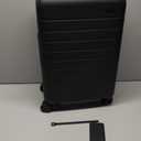 Away Medium Checked Luggage, Lightweight Hard Shell Suitcase with Spinner Wheels, Durable Rolling Luggage, TSA Lock, 26 Inch, Jet Black