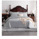 Queen Comforter Set 3 Pieces, All Seasons Bedding Set, Soft and Breathable Queen Bed in a Bag with Down Alternative Comforter, Pillowcases  Light Grey