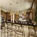 Gold Pendant Lights Kitchen Island, Dining Room Light Fixtures Over Table 3 Pack with Brushed Brass Cone Metal Shade, Modern Farmhouse Mini Chandeliers, Adjustable Cord Hanging Lighting for Bar, Sink