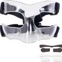 Sports Face Guard, Nose Guard for Broken Nose, Basketball Football Softball Training Face Shield Masks with Foam Padding for Men and Women