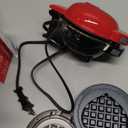 DASH Multimaker with 7 Removable Plates: Waffle Iron & Griddle + 3 Themed Plates - Santa Pumpkin Snowman - Mini Waffle for Halloween and Christmas Holidays - for Kids and Families (Red)