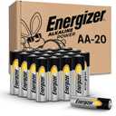 Energizer AA Batteries Alkaline Power, 20 Count Alkaline Double A Battery Pack
