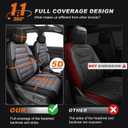 AOMSAZTO Seat Covers for Honda CRV 2017 2018 2019 2020 2021 2022 Faux Leather Full Set Car Seat Cover for Trucks SUV, Waterproof Car Seat Cushion (Black/Gray)