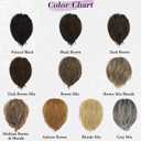 BARSDAR Claw Clip Short Human Hair Ponytail Extension - 8 Inch DIY Styles Claw Clip Real Human Hair Messy Bun Hairpieces for Women - Bendable Metals Thick Natural Short Black Brown Ponytail Daily