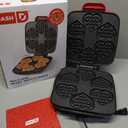 Dash Multi Mini Heart Waffle Maker - Waffle Maker for Family Breakfasts - Dual Nonstick Heating Plates & Easy-Release Surface - Compact & Fast-Heating - Red Heart