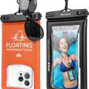 Niveaya Floating Waterproof Phone Pouch, IP68 Waterproof Phone Case with Lanyard for iPhone 17 16 15 Pro Max, Galaxy S25 24 Ultra, Cellphone Dry Bag Beach Cruise Essentials(up to 8.5"-2 Pack)