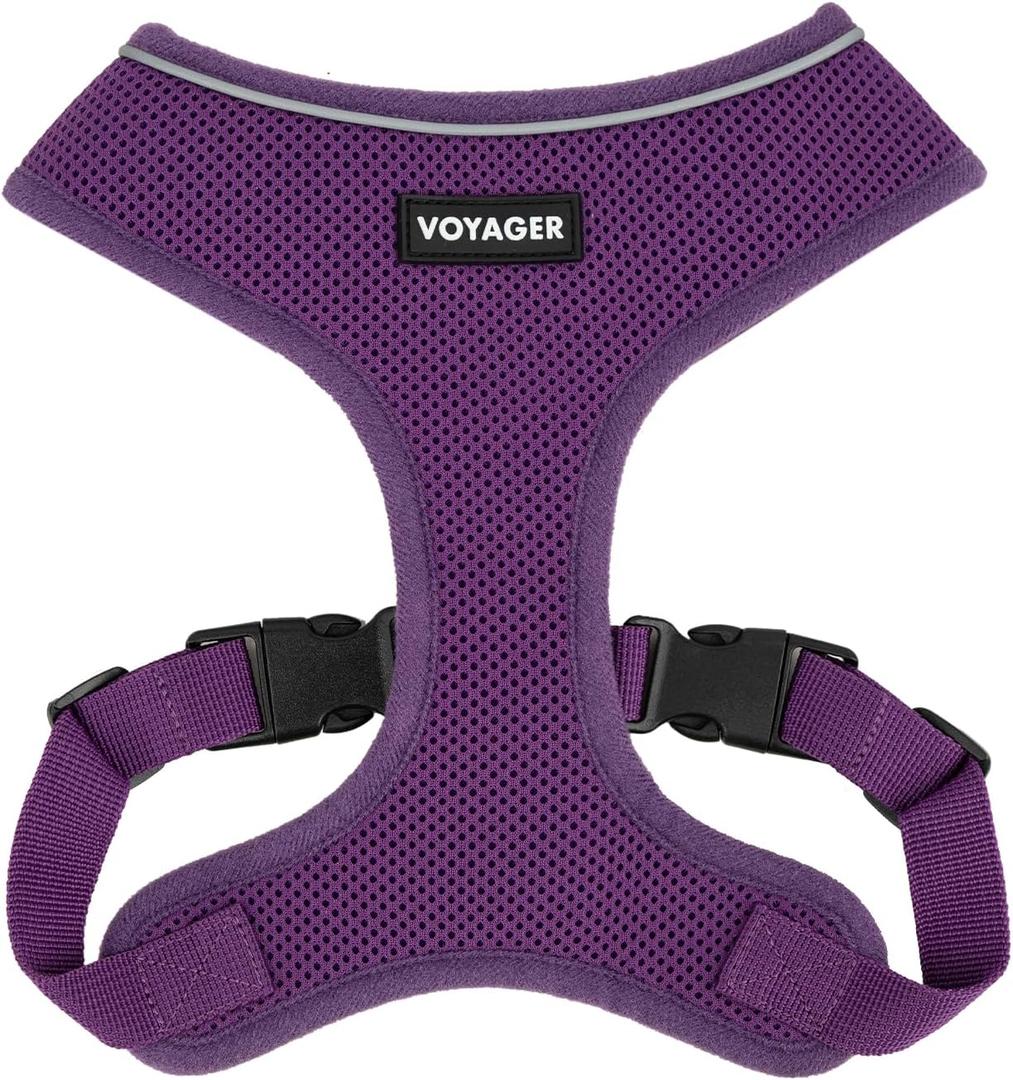 Best Pet Supplies Voyager Aerolite No Pull Mesh Dog Harness, Reflective Stitching, Breathable Harness, Adjustable for Walking, Training, Running, Heavy Duty and Durable, Purple, L (L (Chest: 20 - 25"))