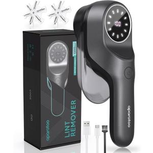 Fabric Shaver and Lint Remover with 2 Extra Blades, Led Digital Display Fabric Shaver for Furniture, 2 Speeds Powerful Ball Remover for Clothes Sweater Sofa Carpet