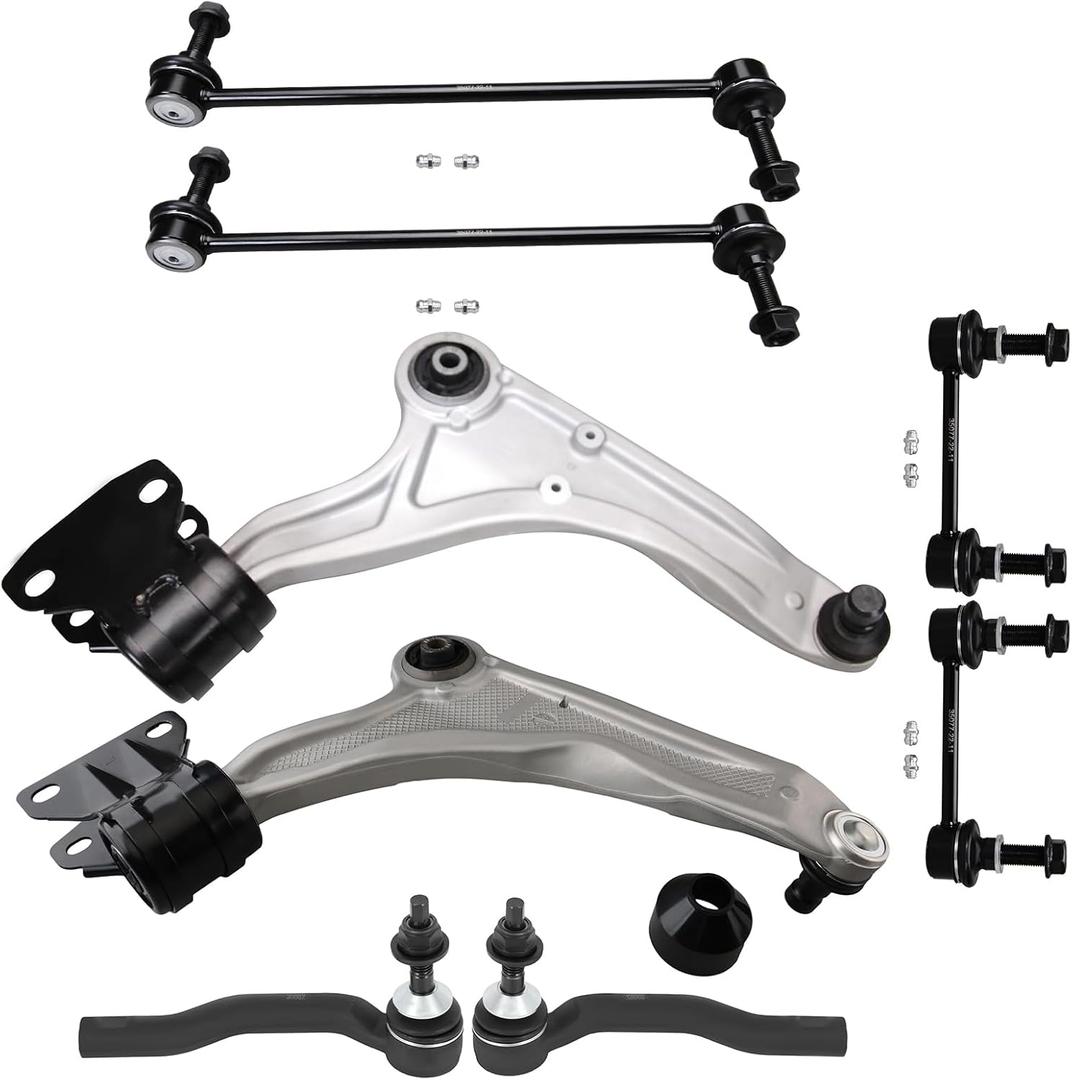 8PCS ASTOU Front Suspension Kit fit for 2013-2017 for Ford Fusion 2013-2018 for Lincoln MKZ Front Lower Control Arm And Ball Joints Outer Tie Rod Ends Sway Bar Links