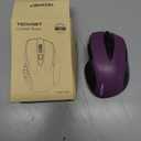 TECKNET Wireless Mouse, 2.4G Ergonomic Optical Mouse, Computer Mouse for Laptop, PC, Computer, Chromebook, Notebook, 6 Buttons, 24 Months Battery Life, 2600 DPI, 5 Adjustment Levels - Purple