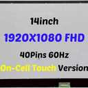 New NV140FHM-T09 V8.1 SD11J53862 5D11J53859 5D11J53861 Replacement Laptop FHD 40 pin 14in LCD Touch Screen Digitizer Display Panel for BOE0A38, for Lenovo Thinkpad T490 T490s T495 T495s