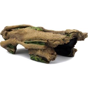 JIHAQUA Aquarium Resin Bark Terrarium Decor, Lizard, Snake or Reptile Hide,Lizard, Spider and Aquarium Fish Hide Cave (Large Bark B)
