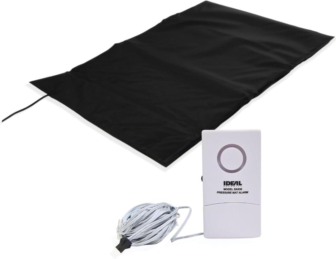 Ideal Security Pressure Floor Mat Home Alarm System Wired Alarm & Chime, Anti-Wandering, Welcome Mat, Pet Door Mat, 21.75" x 13.75"
