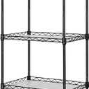 5-Tier Wire Shelving, 11.8x15.7x63in, Black - Heavy Duty Shelf - Kitchen Storage Shelves