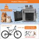 Xixter Dog Basket for Bike, Suitable for Small & Medium Pet Up to 10 kg, Foldable 4-in-1 Pet Bike Basket, Crossbody, Shoulder and Car Seat, with Sturdy Bracket and 4 Mesh Windows, Gray