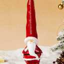 Christmas Taper Candles 10 Inch Unscented Santa Candlesticks for Christmas Table Decor, Winter Centerpieces, Advent Displays, Fireplace Mantel, Seasonal Home Decor, Red & White