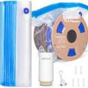 DEEPLEE 30PCS Filament Storage Bags Automatic Pump Kit, 3D Printer Vacuum Bags with Electric Pump, Sealing Clip*5, Charging Cable*1, Dust Proof Humidity Resistant (13.4x11.8 inch)