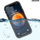 Protebox for iPhone 12 Pro Max Waterproof Case with Built-in Screen Protector, Shockproof Dustproof Full Body Protective IP68 Waterproof Phone Case for iPhone 12 Pro Max 6.7 inch (Black/Clear)