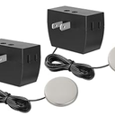 DEWENWILS 2 Pack Touch Dimmer Switch, Touch Pad Control with 3 Levels of Dimming, Dimmable LED/CFL Lights, and Incandescent Bulbs, Extension Cord, ETL Listed, Black
