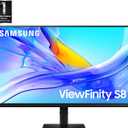 Samsung 37 ViewFinity S8 (S80UD) 4K UHD HDR10 High Resolution Monitor with USB-C and Ergonomic Design, Built-in KVM Switch, Intelligent Eye Care, LS37D800UANXZA, 2025