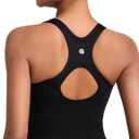 RUNNING GIRL Workout Tank Tops with Built in Bras for Women,Compression Shirt Strappy Back Athletic Yoga Tops (Large)