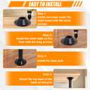 Podoy - RV Table Legs with Base Mount Rust-Resistant RV Table Base Mount Kit, Stable RV Tables Support Legs for Camper2pc, 29 inch