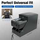 Center Console Organizer for Minivans, SUVs & Middle Van Seats - Floor-Mounted Lockable Storage Box with Dual Cup Holders, 7-Color Ambient Light & Wireless Charging, Ideal for Vehicle Interior