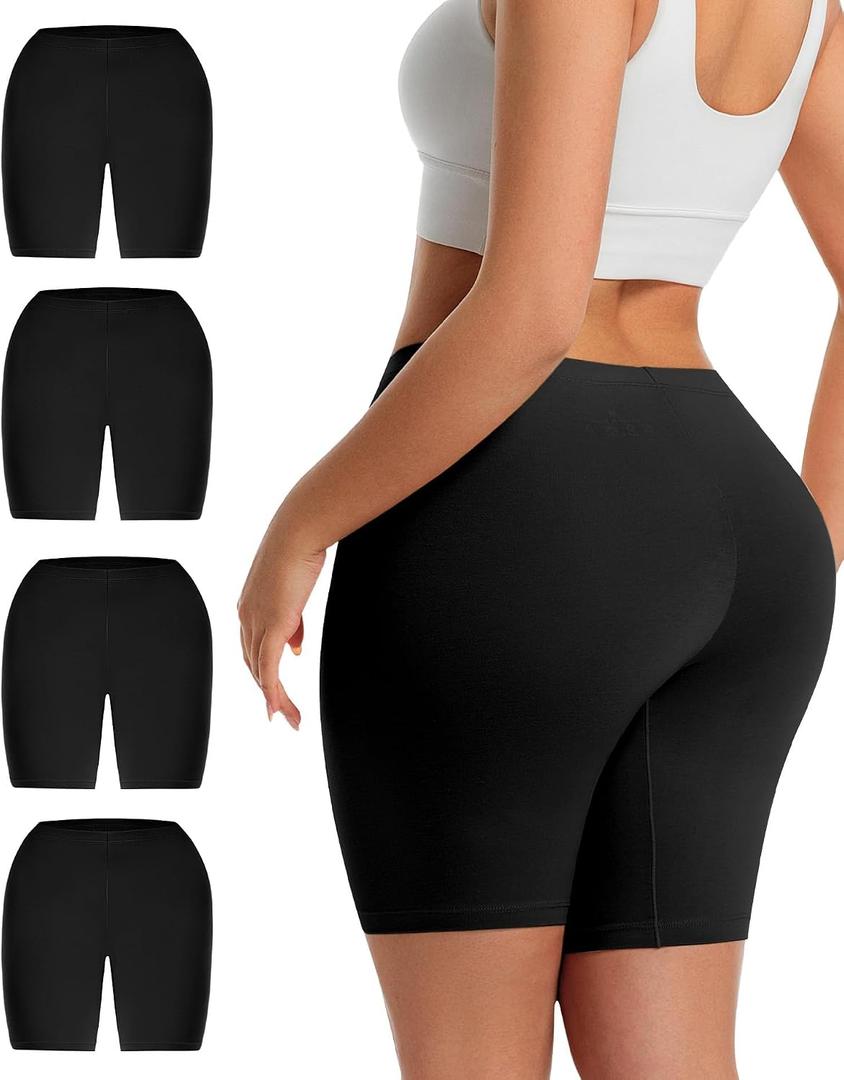 Yeblues Cotton Boy Shorts Underwear for Women Anti Chafing Slip Shorts Cotton Biker Short Boxer for Under Dresses Panties, Size: Large