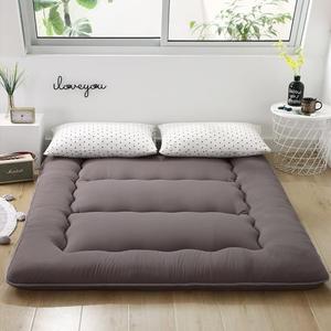 Floor Mattress Japanese Futon Foldable Sleeping Pad, Portable Roll Up Tatami Mat for Camping Guest Room, Dark Gray, Twin (80" x 36")