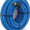 BluSeal Hot/Cold Water Rubber Garden Hose, 100% Rubber, Ultra-Light, Super Strong, 500 PSI, 50F to 190F Degrees, High Strength Polyester Braided (5/8" x 10')
