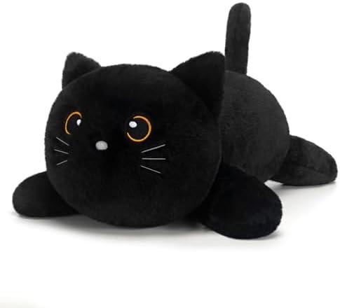 SQEQE Weighted Stuffed Animals Black Cat, Weighted Black Cat Plush, Plushies for Stress Relief, Soft Black Cat Pillow Toy for Kids Adults, Christmas & Valentines Gift 9.8 Inch, 0.8 Lb SQEQE Weighted Stuffed Animals Black Cat, Weighted Black Cat Plush, Plushies for Stress Relief, Soft Black Cat Pillow Toy for Kids Adults, Christmas & Valentines Gift 9.8 Inch, 0.8 Lb