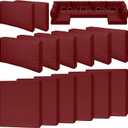 14 Piece Outdoor Patio Waterproof Cushion Covers, Fits 6-Seat Wicker Rattan Sectional Couch Chair Furniture Cover Replacement Set - Fade-Resistant Patio Cushion Covers with Zipper (Red)