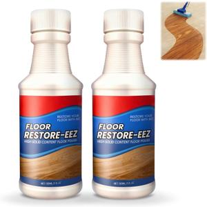2PC Floor Restore Cleaner - Floor Restorer & Polish for Tile, Shine Wood, Laminate, Vinyl, Bamboo - Flooring Protection Agent