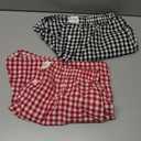 HONGTEYA Boxer Shorts for Women Casual Summer Pajama Shorts Women Gingham Plaid Shorts Y2k Beach Bottoms (M)