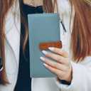 Women Wallet, PU Material Long Wallets for Women, Multiple Compartments Women Credit Card Holder with Zipper, Fashionable Slim Women Wallet for Travelling, Dating, Shopping(Blue)