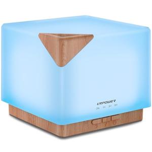 URPOWER Aromatherapy Essential Oil Diffuser Humidifier, 700ml Large Capacity Modern Ultrasonic Aroma Diffusers Running 20+ Hours with Adjustable Mist Mode/4 Timer Settings for Home Office Study